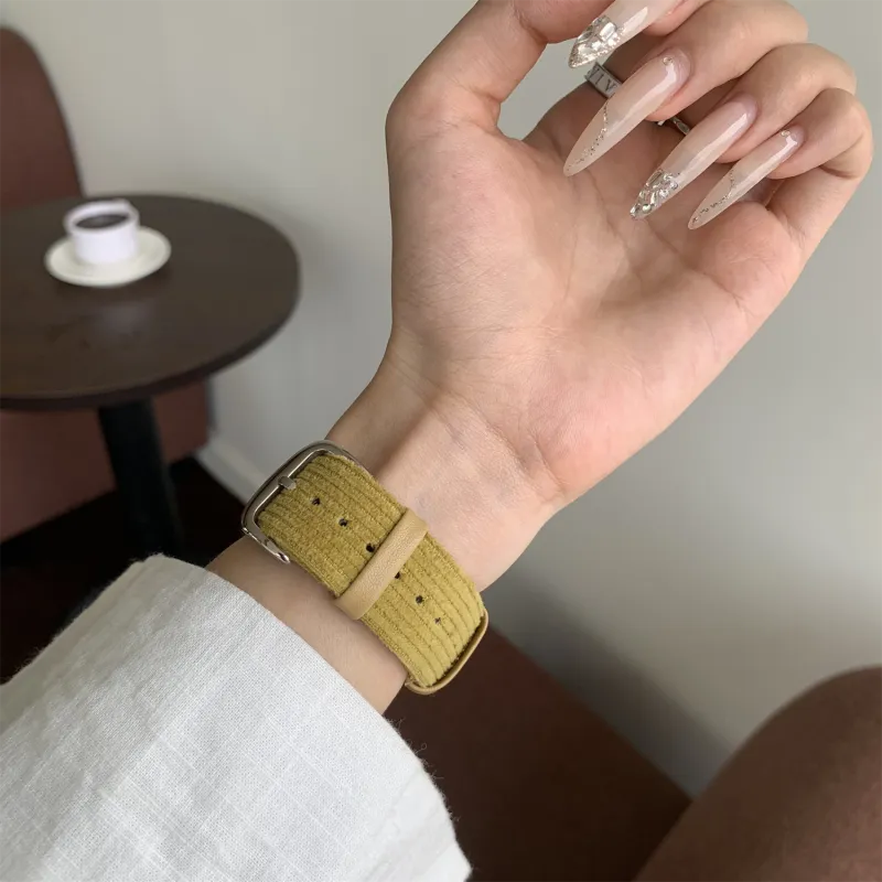 Antey Watch Band Apple Compatibility 175 220mm Corduroy Material-3