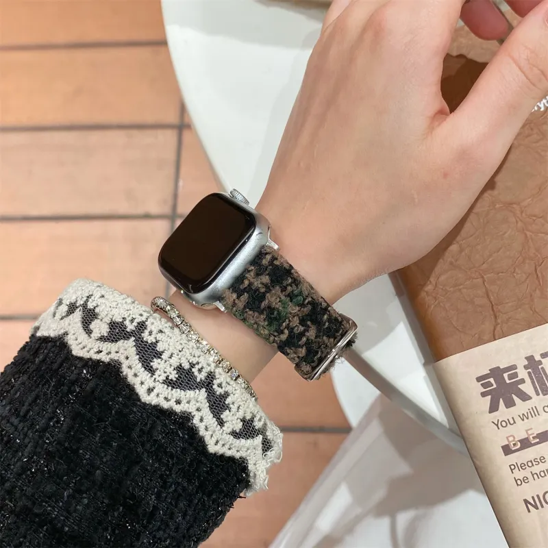 Antey Watch Band Apple Compatibility 175 220mm Woolen Leather Material-12