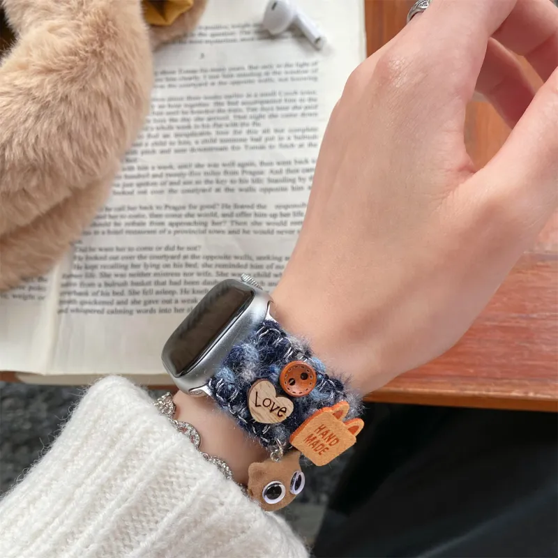 Antey Apple Compatibility Watch Band Plush Material-7