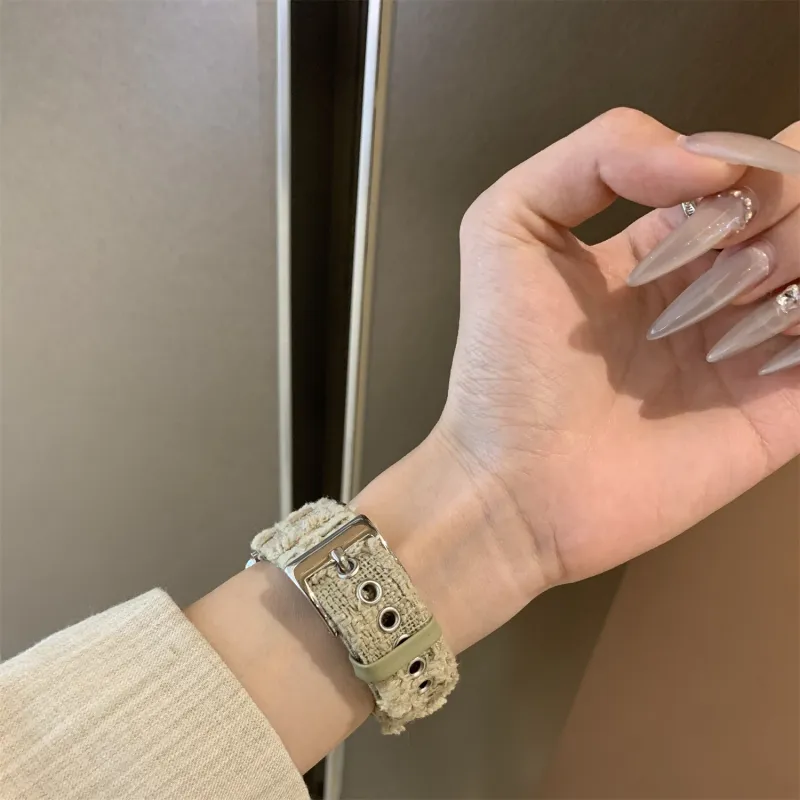 Antey Watch Band Apple Compatibility 175 220mm Plush Material-11
