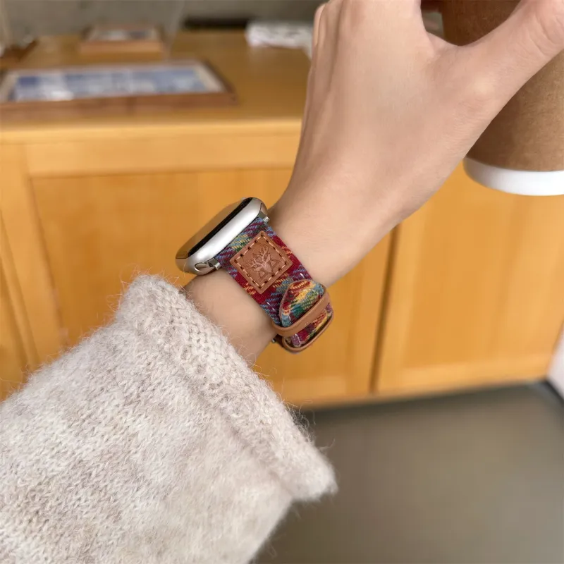 Antey Watch Band Apple Compatibility Fabric Material-5