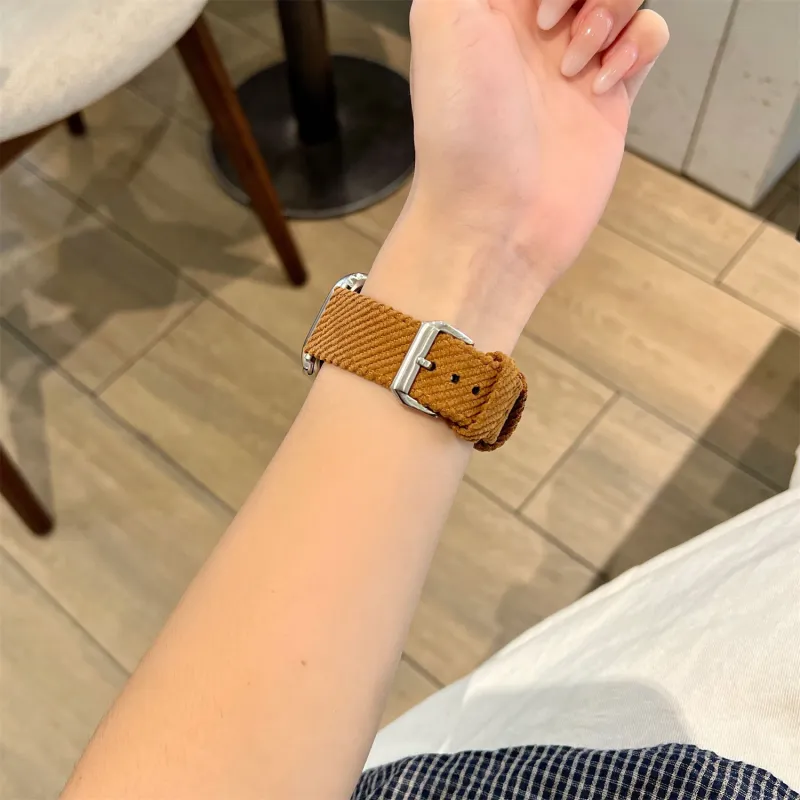 Antey Watch Band Apple Compatibility 175 220mm Corduroy Material-3