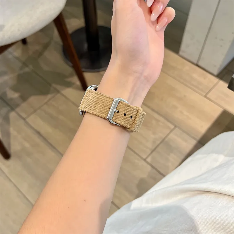 Antey Watch Band Apple Compatibility 175 220mm Corduroy Material-5