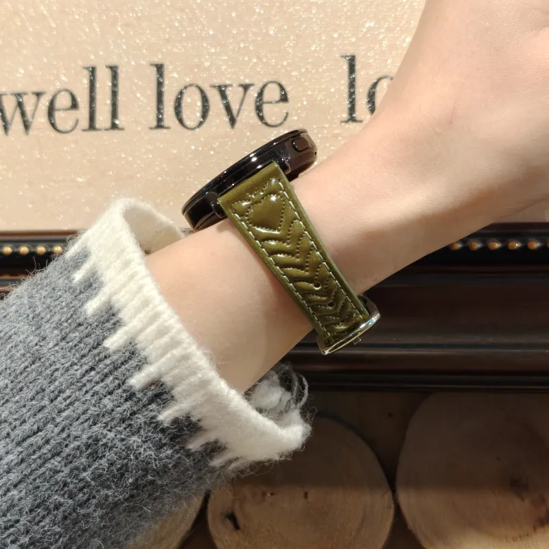 Antey Watch Bands Samsung Compatibility 196-115mm Genuine Leather Material Unisex-1