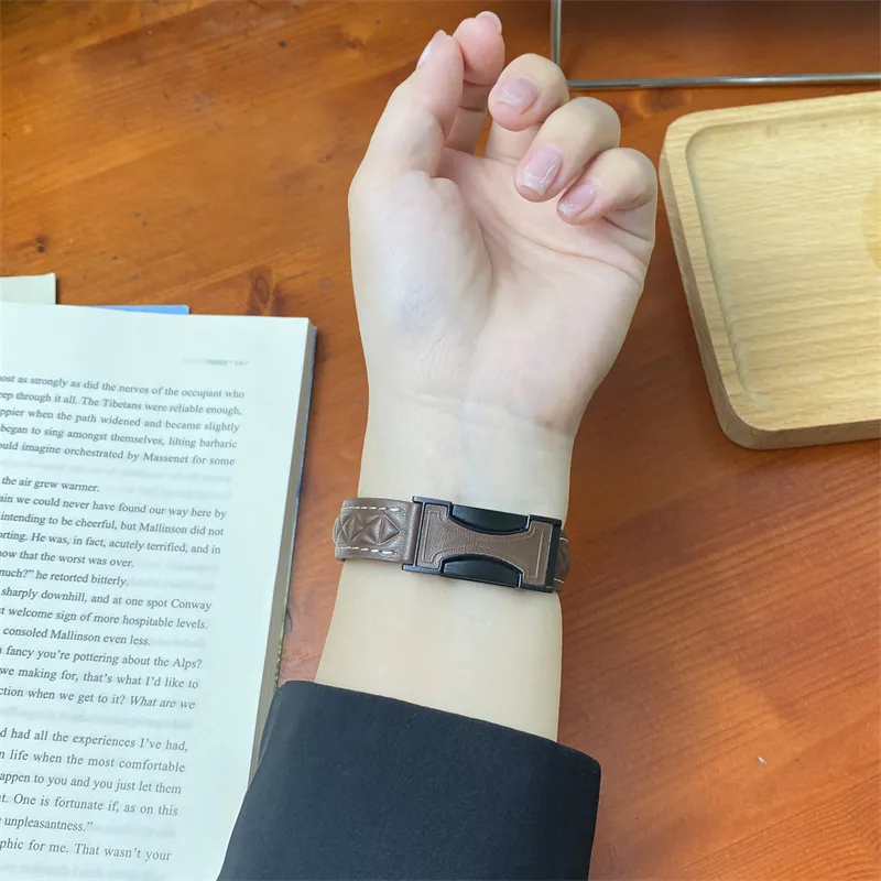 Antey Watch Band Apple Compatibility 175 220mm Genuine Leather Material-4