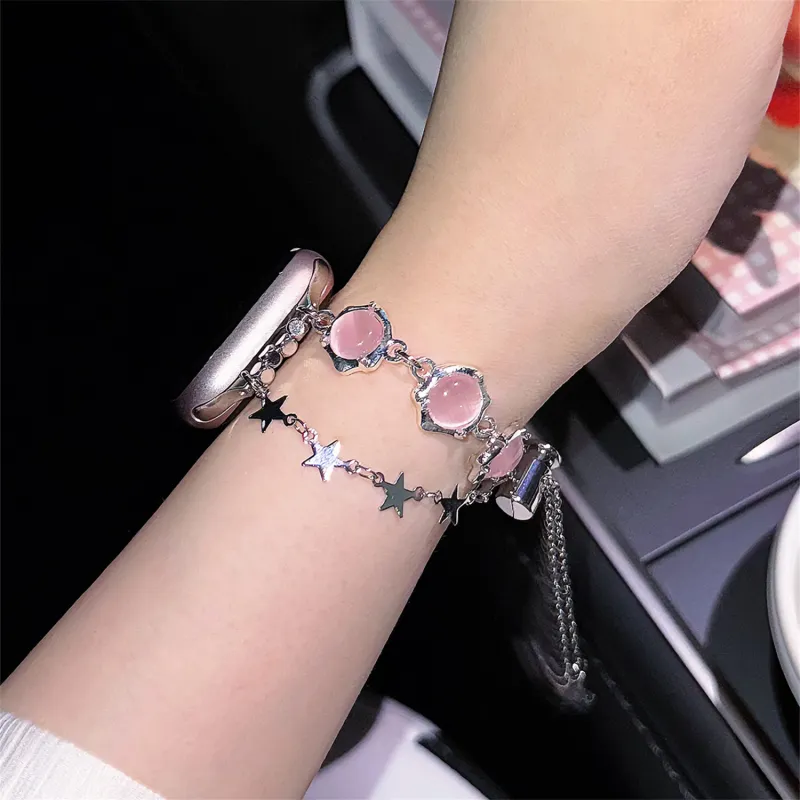 Antey Watch Band Apple Compatibility 175 220mm Cat Eye Beads Material-1