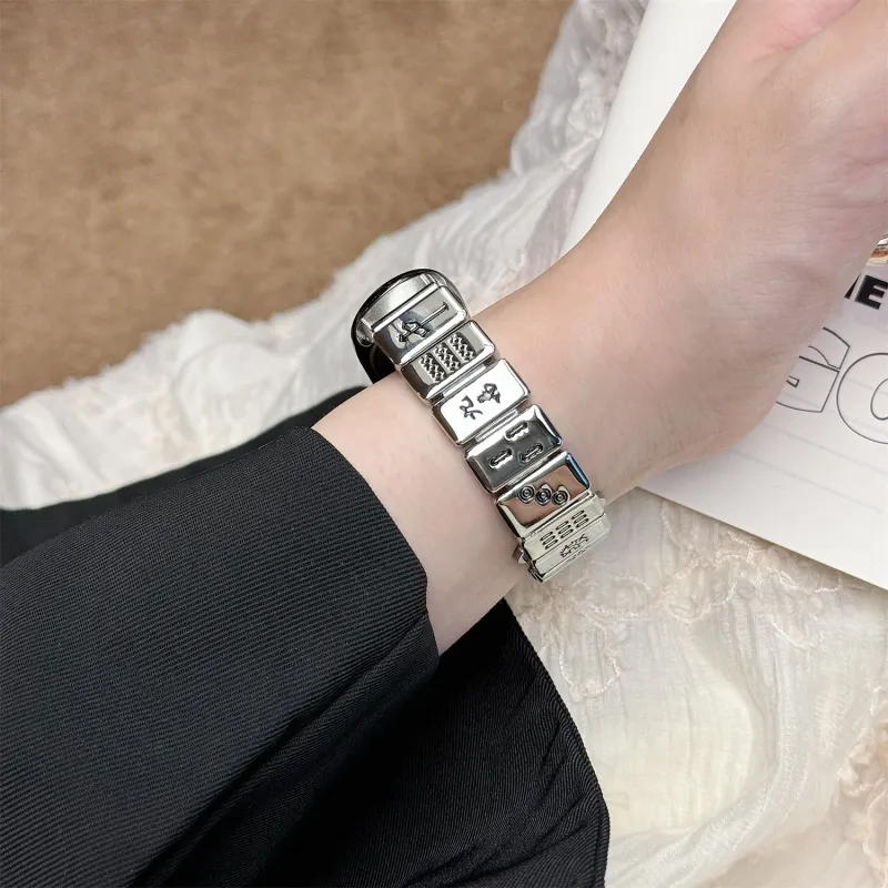 Antey Xiaomi Red Beige Compatibility Watch Band 175 220mm Metal-1