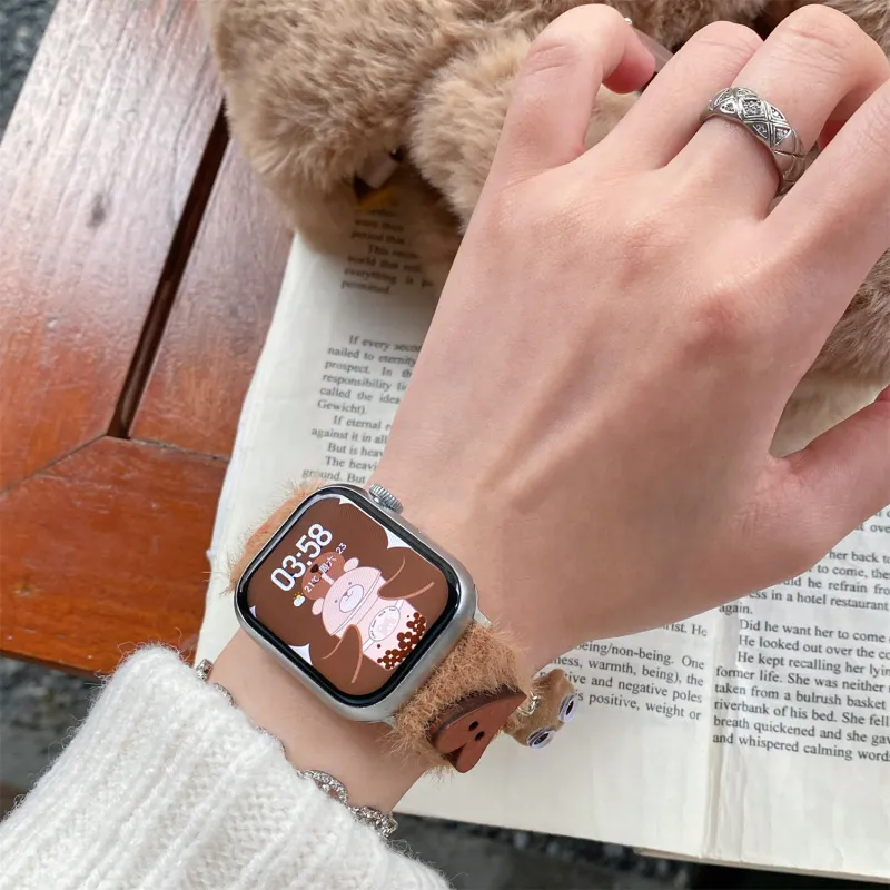 Antey Apple Compatibility Watch Band Plush Material-4