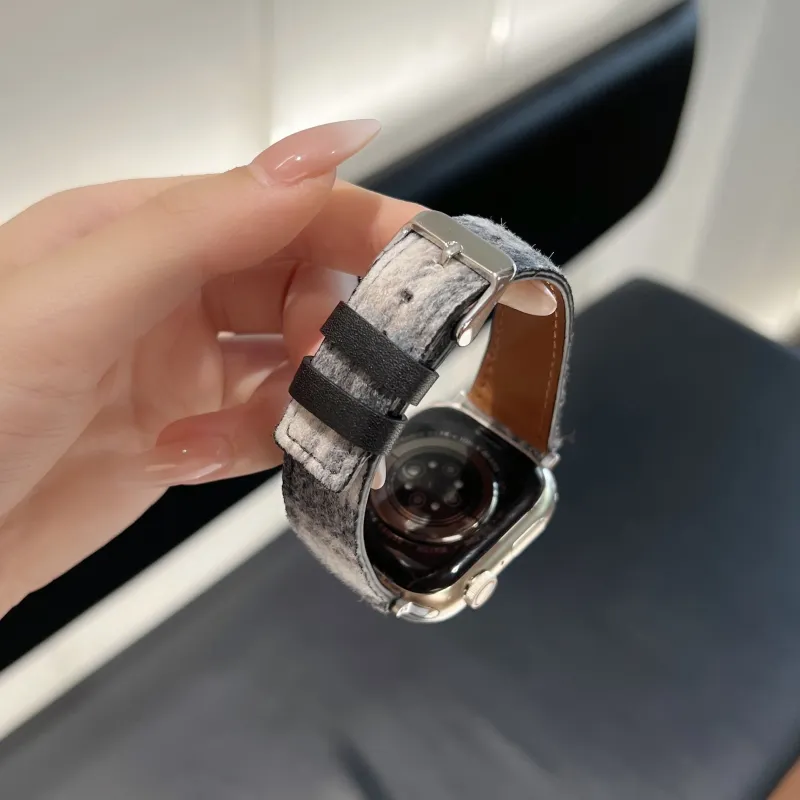 Antey Watch Bands Apple Compatibility 220mm Artificial Leather Material-5