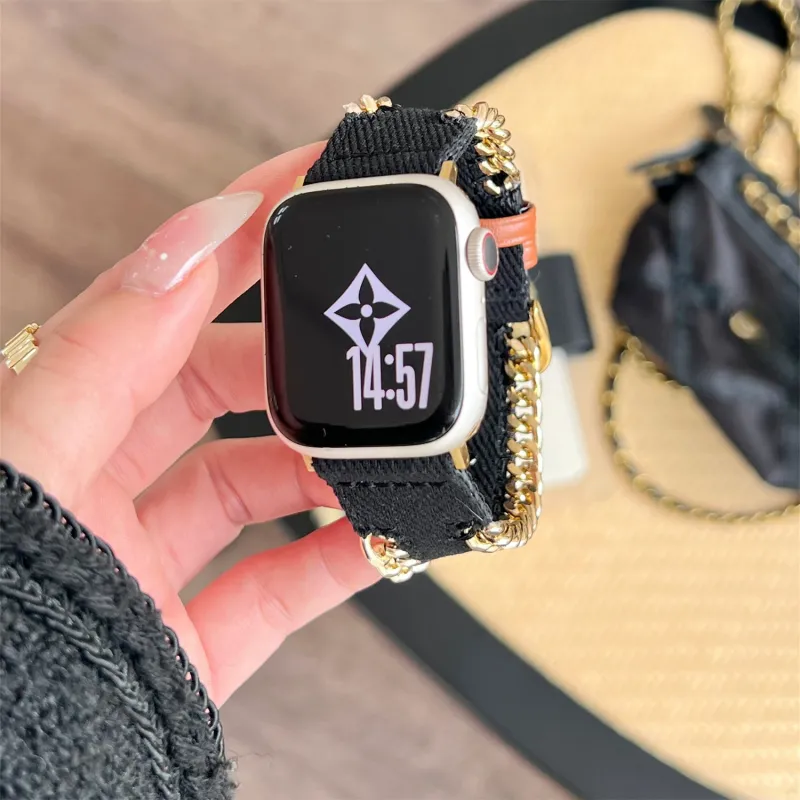 Antey Watch Bands Xiaomi Compatibility 180mm Denim Fabric Unisex-1