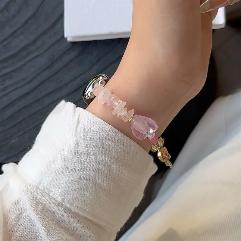 Antey Watch Bands Xiaomi Red Beige Compatibility 190mm Small Crushed Stone Material-1