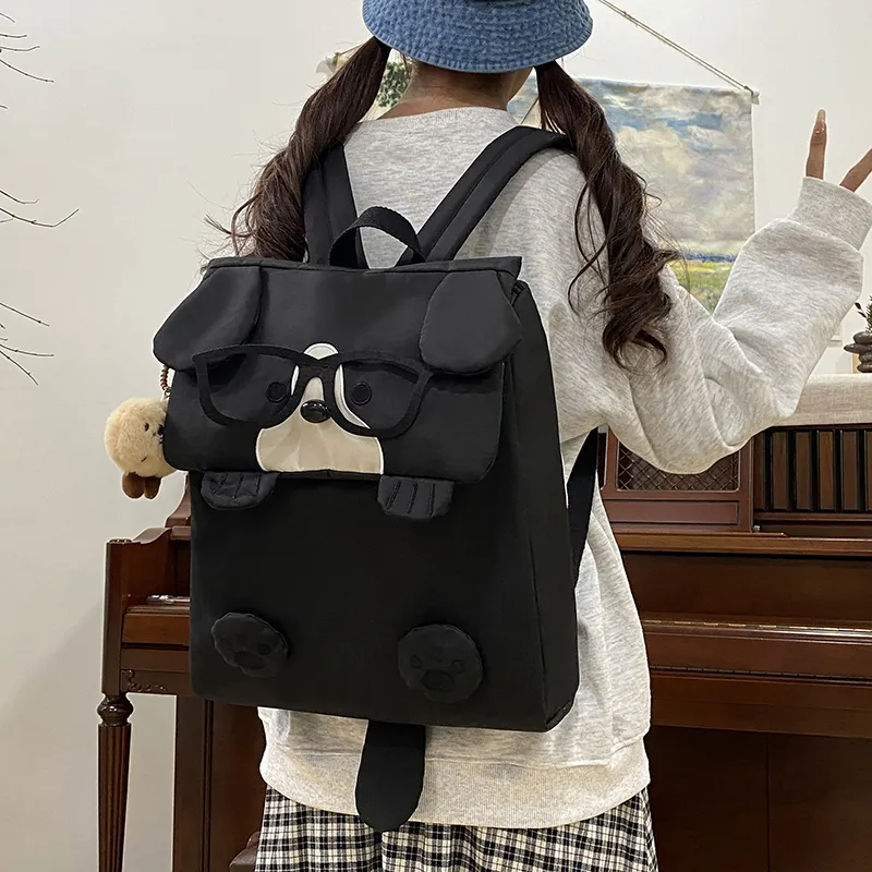 Kaka Tree Oxford Backpack Regular Unisex White/Khaki/Black-6