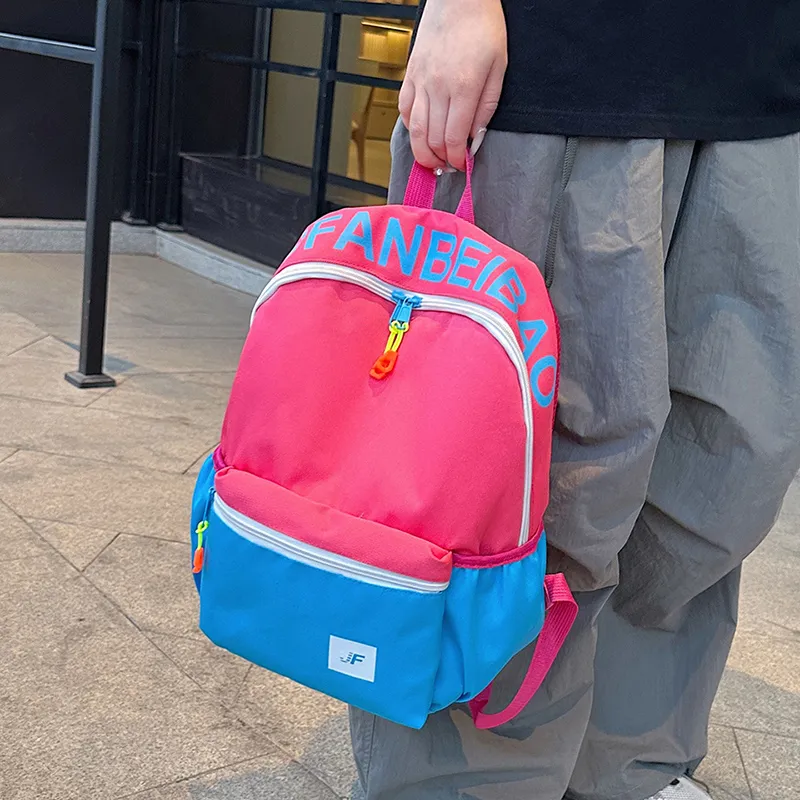 Kaka Tree Oxford Backpack Unisex Fuchsia/Pink/Red/Blue-8