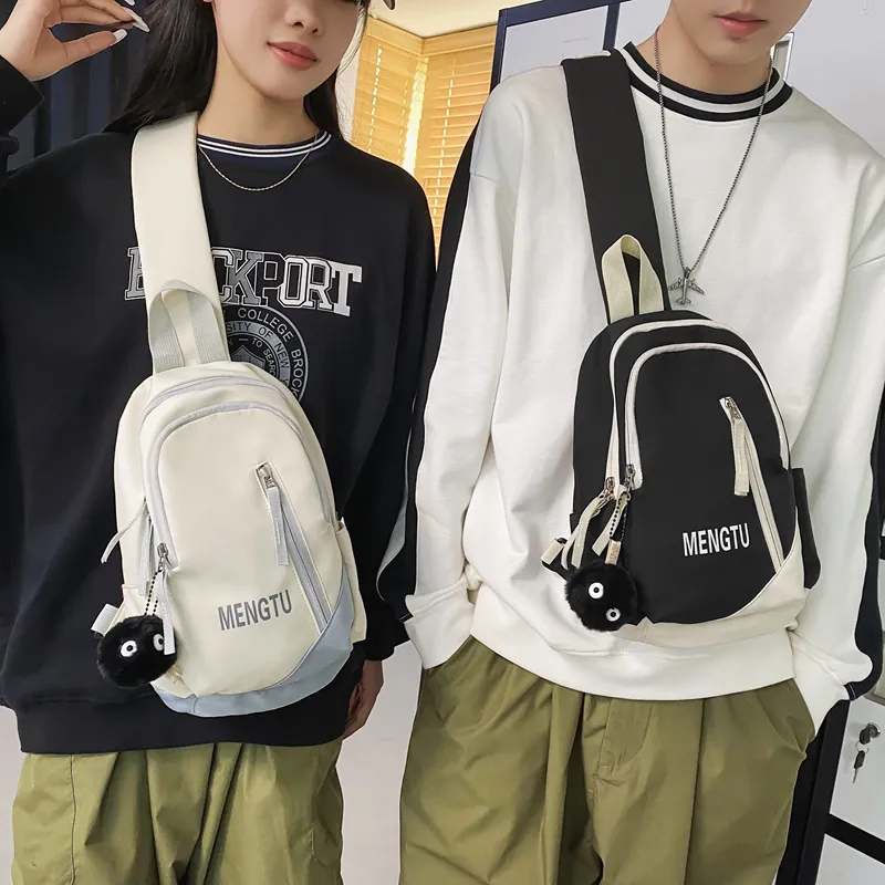 Kaka Tree Nylon Sling Bag, Shoulder Bag, Crossbody Bag Unisex Black/White & Black/White & Gray/Green-15