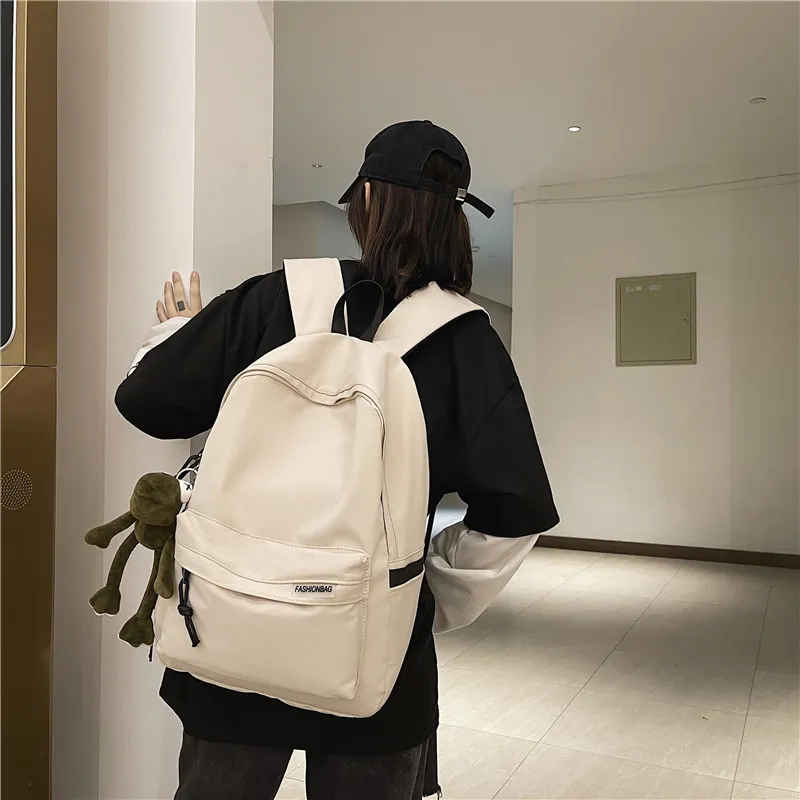 Kaka Tree Nylon Backpack Regular Unisex Gray/Black/Ecru/Blue-10