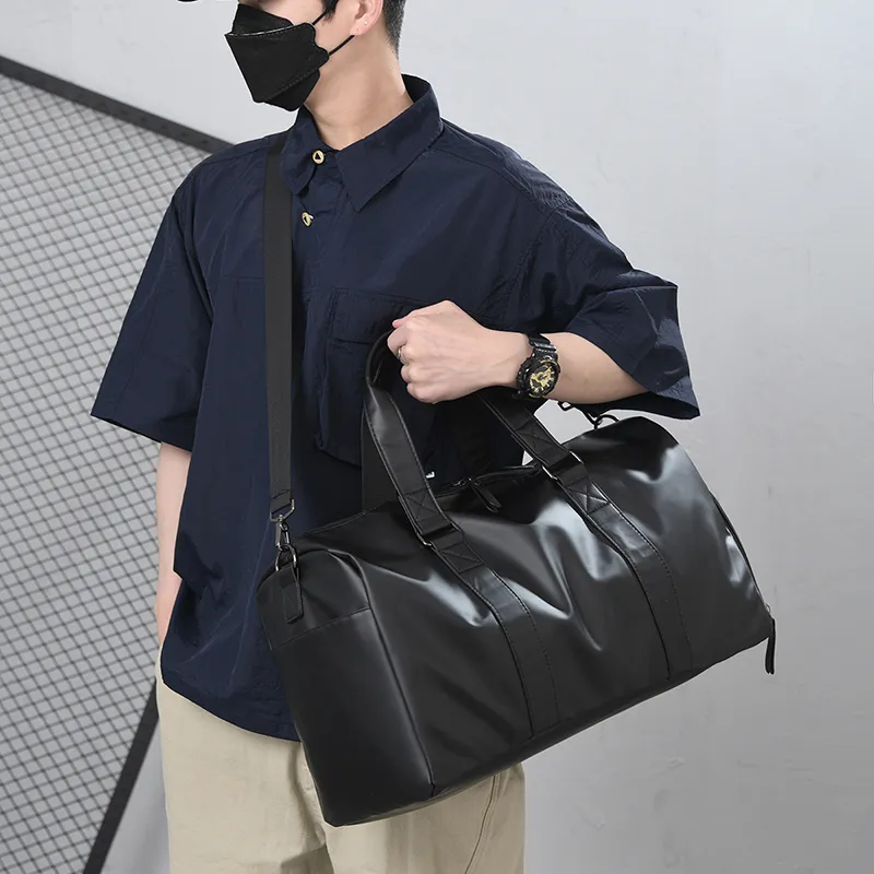 Kaka Tree PU Backpack Travel Bag Handbag Unisex Black-9