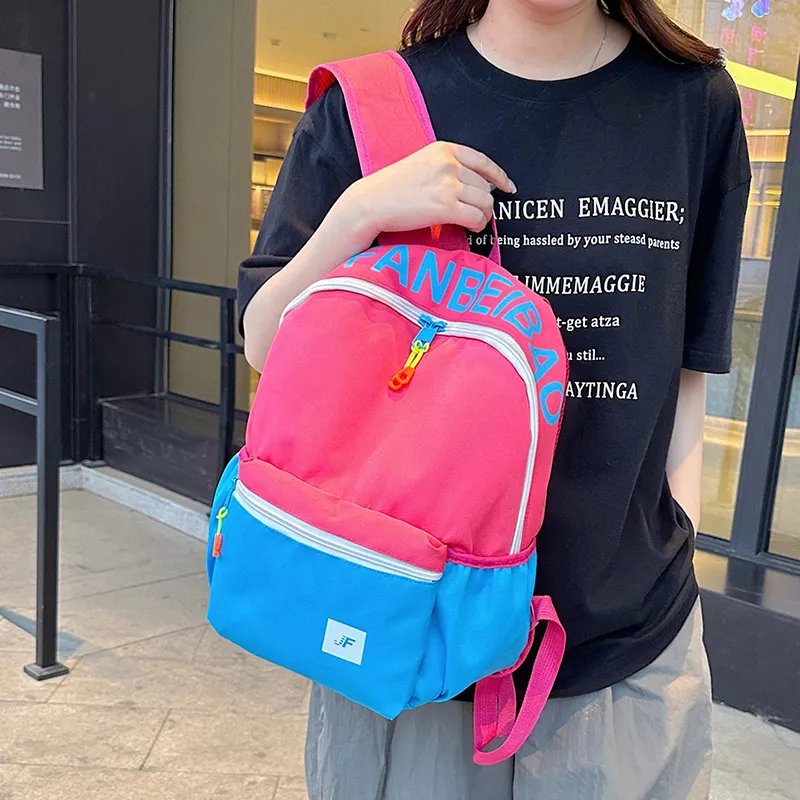 Kaka Tree Oxford Backpack Unisex Fuchsia/Pink/Red/Blue-7