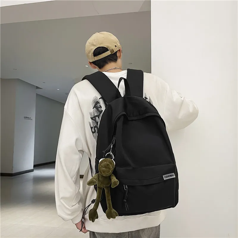 Kaka Tree Nylon Backpack Regular Unisex Gray/Black/Ecru/Blue-5