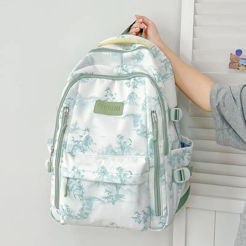 Kaka Tree Composite Cloth Backpack Regular Unisex Multicolor-6
