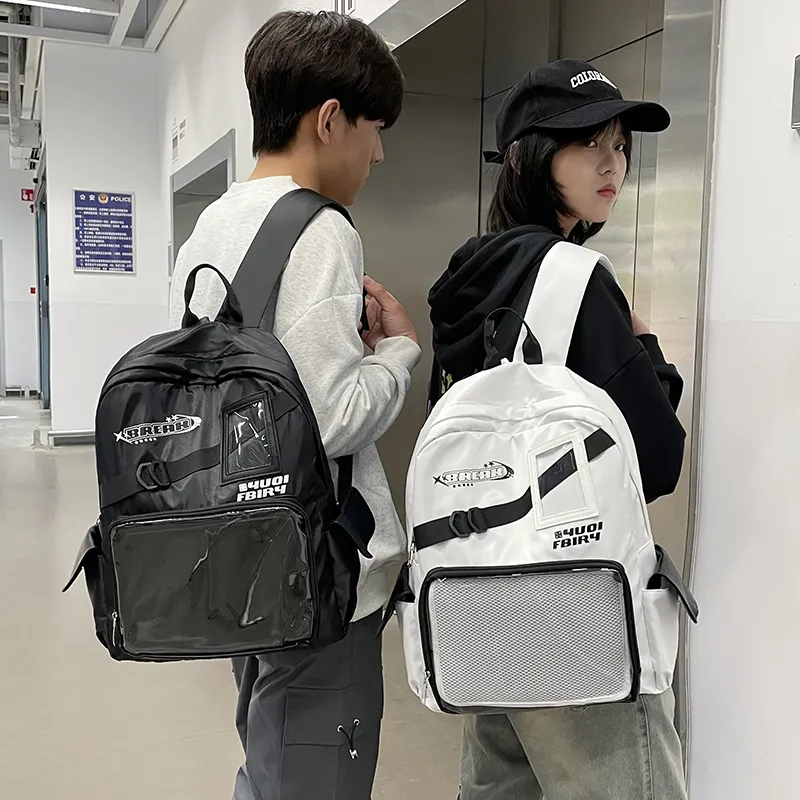 Kaka Tree Nylon Ita Bag Backpack Unisex Multicolor-7
