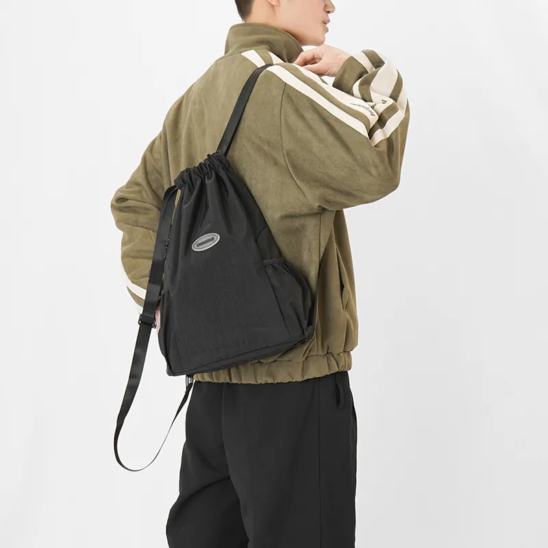 Kaka Tree Polyester Backpack Regular Unisex Black/Burgundy/Khaki/Green-3