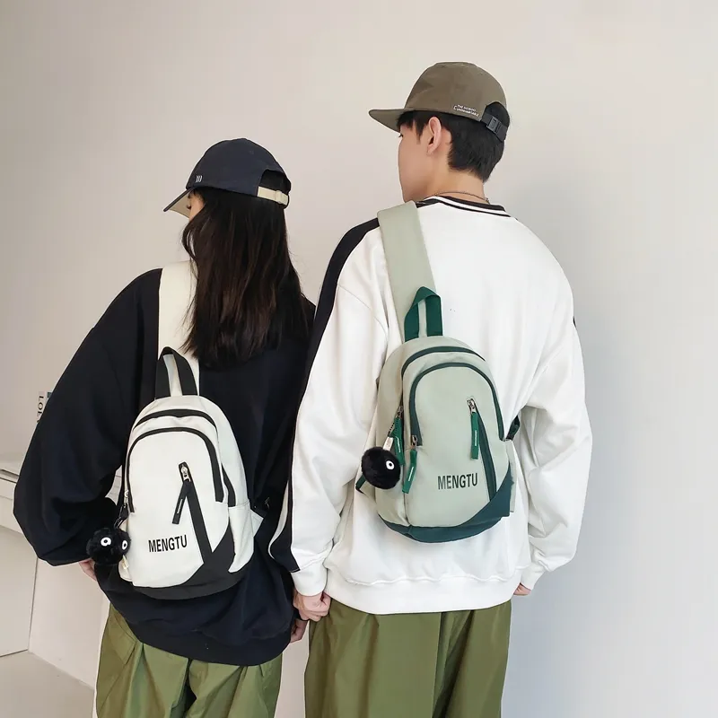 Kaka Tree Nylon Sling Bag, Shoulder Bag, Crossbody Bag Unisex Black/White & Black/White & Gray/Green-7