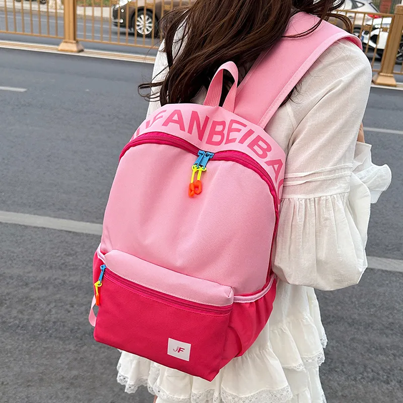 Kaka Tree Oxford Backpack Unisex Fuchsia/Pink/Red/Blue-4
