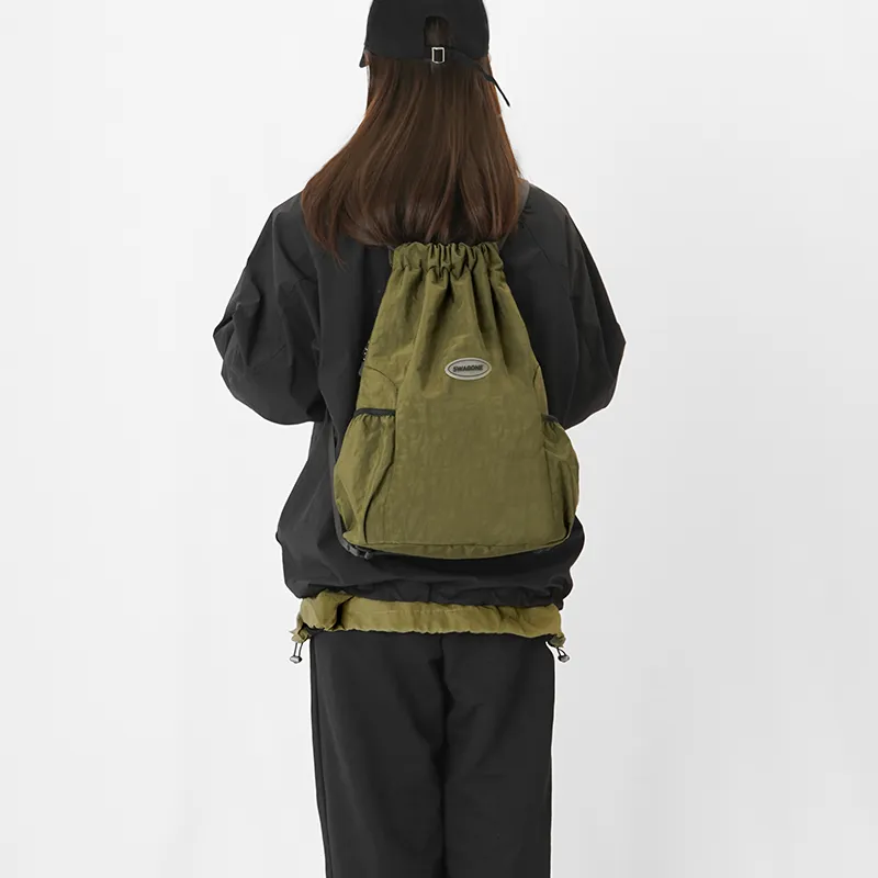 Kaka Tree Polyester Backpack Regular Unisex Black/Burgundy/Khaki/Green-9