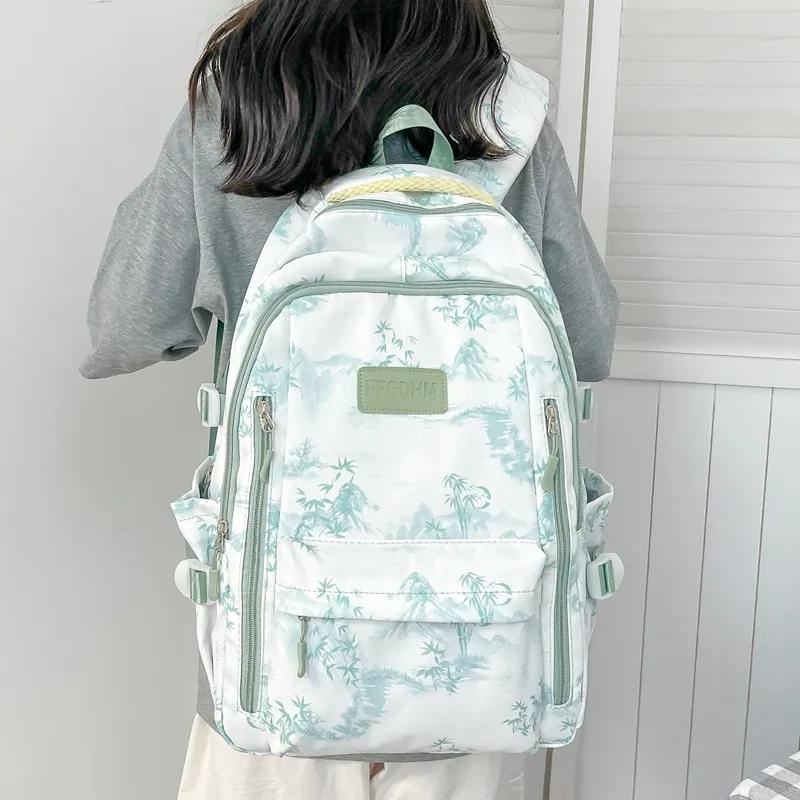 Kaka Tree Composite Cloth Backpack Regular Unisex Multicolor-7