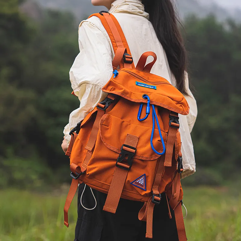 Kaka Tree Oxford Backpack Regular Unisex Orange/Black-5