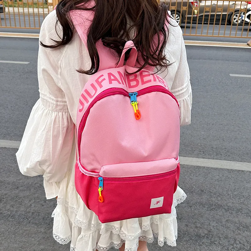 Kaka Tree Oxford Backpack Unisex Fuchsia/Pink/Red/Blue-5