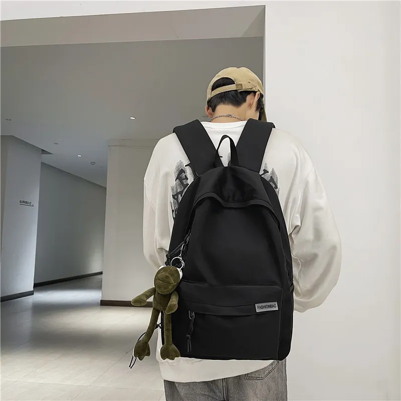 Kaka Tree Nylon Backpack Regular Unisex Gray/Black/Ecru/Blue-8