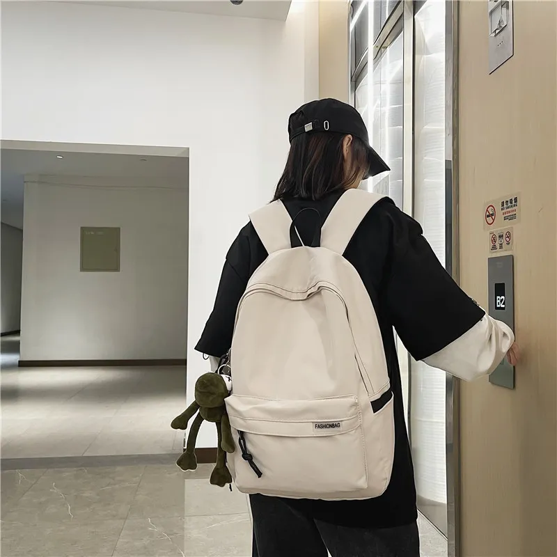 Kaka Tree Nylon Backpack Regular Unisex Gray/Black/Ecru/Blue-11