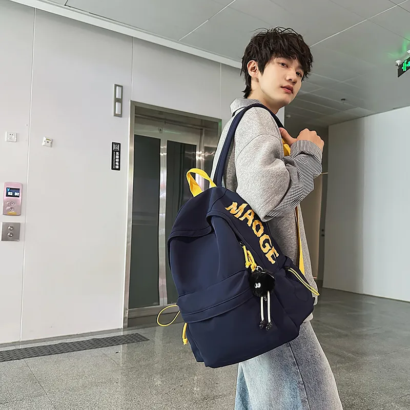 Kaka Tree Nylon Backpack Large Size Unisex Multicolor-11