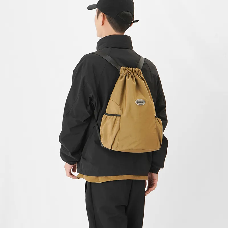 Kaka Tree Polyester Backpack Regular Unisex Black/Burgundy/Khaki/Green-14