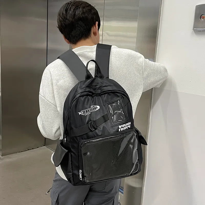 Kaka Tree Nylon Ita Bag Backpack Unisex Multicolor-5