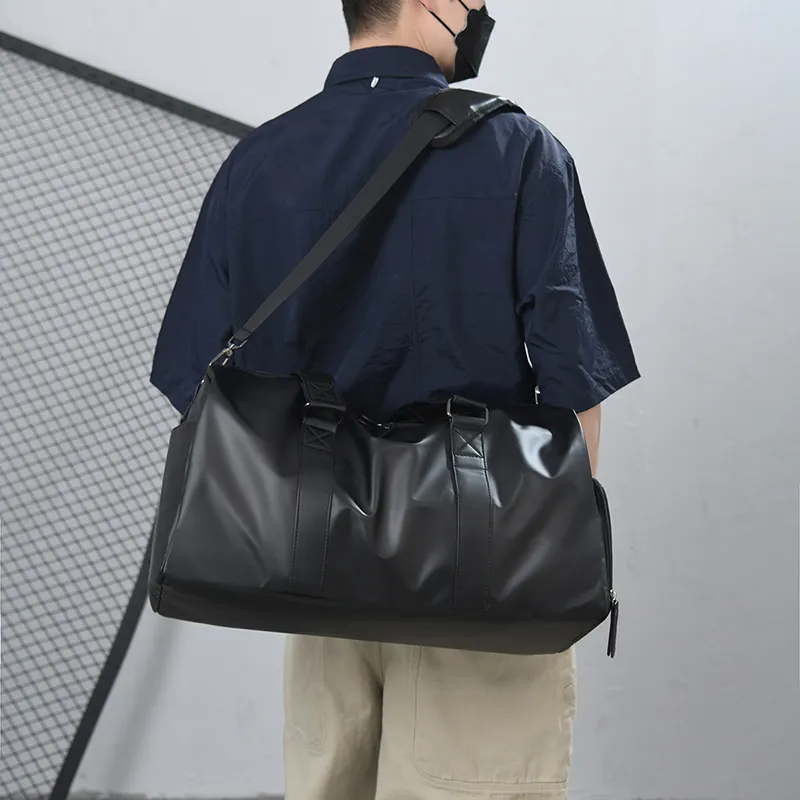 Kaka Tree PU Backpack Travel Bag Handbag Unisex Black-7