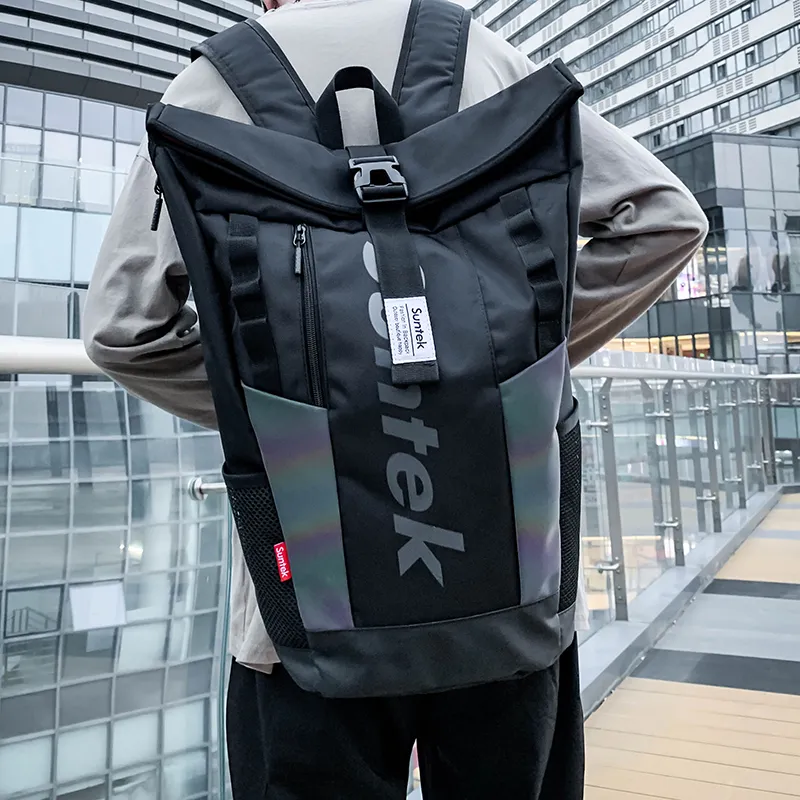 Kaka Tree Oxford Backpack Unisex Gray/Black-3