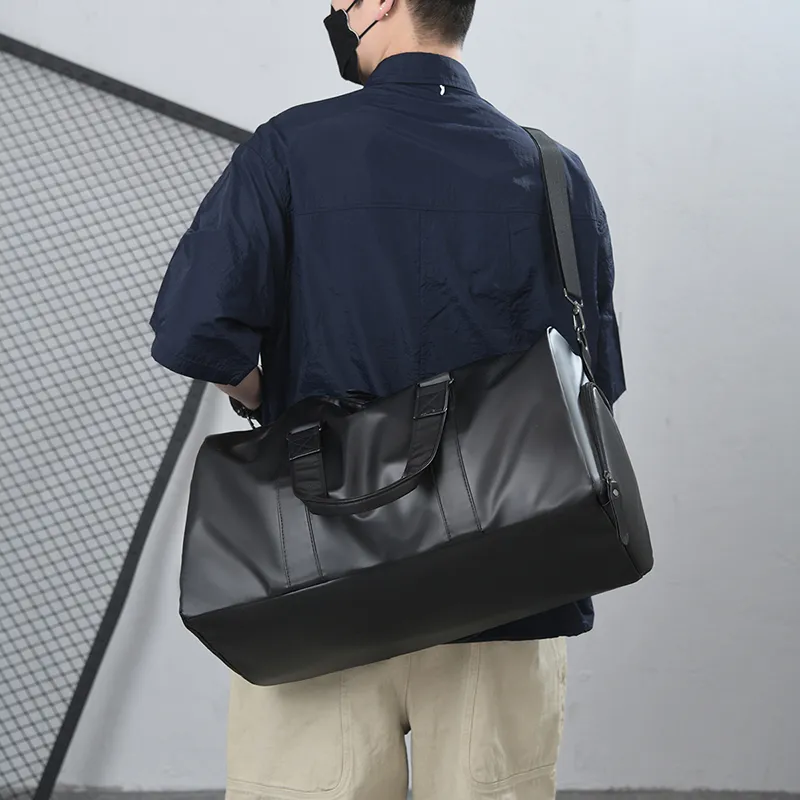 Kaka Tree PU Backpack Travel Bag Handbag Unisex Black-8