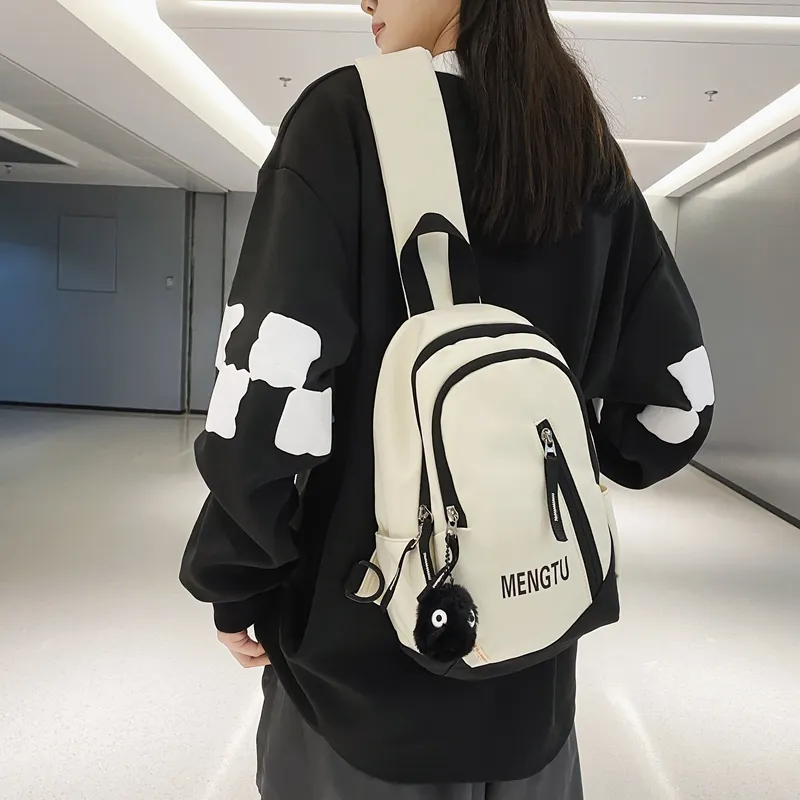 Kaka Tree Nylon Sling Bag, Shoulder Bag, Crossbody Bag Unisex Black/White & Black/White & Gray/Green-8