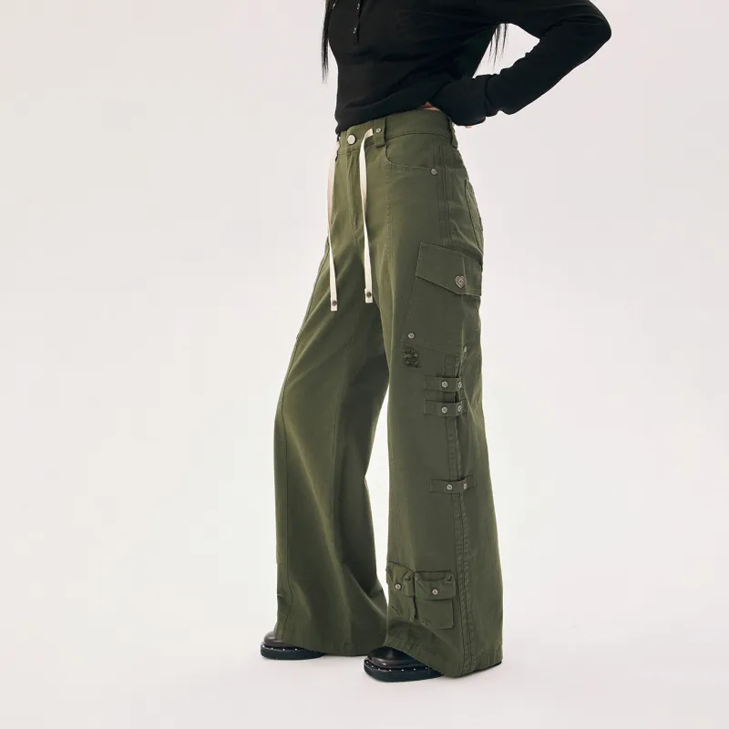 CHUU Casual Pants Women's Army Green-2