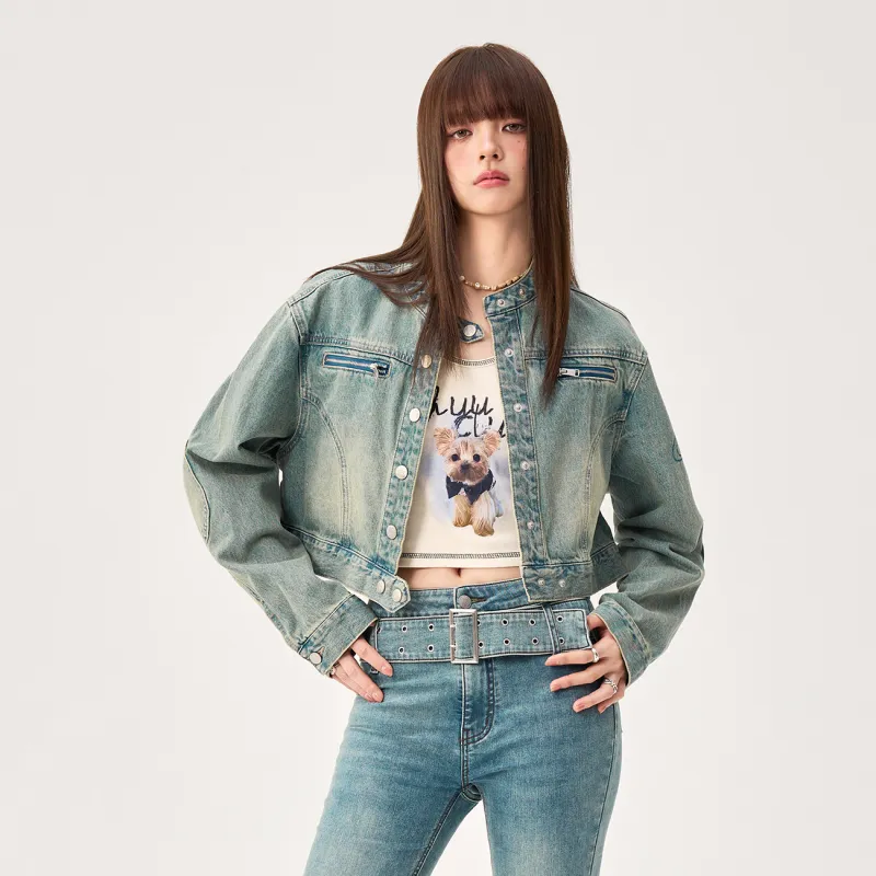 CHUU Denim Jacket Women's Denim Blue-2