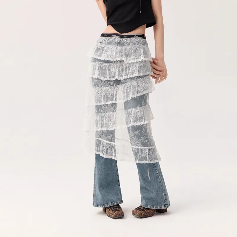 CHUU Casual Long Skirt Women's White-2