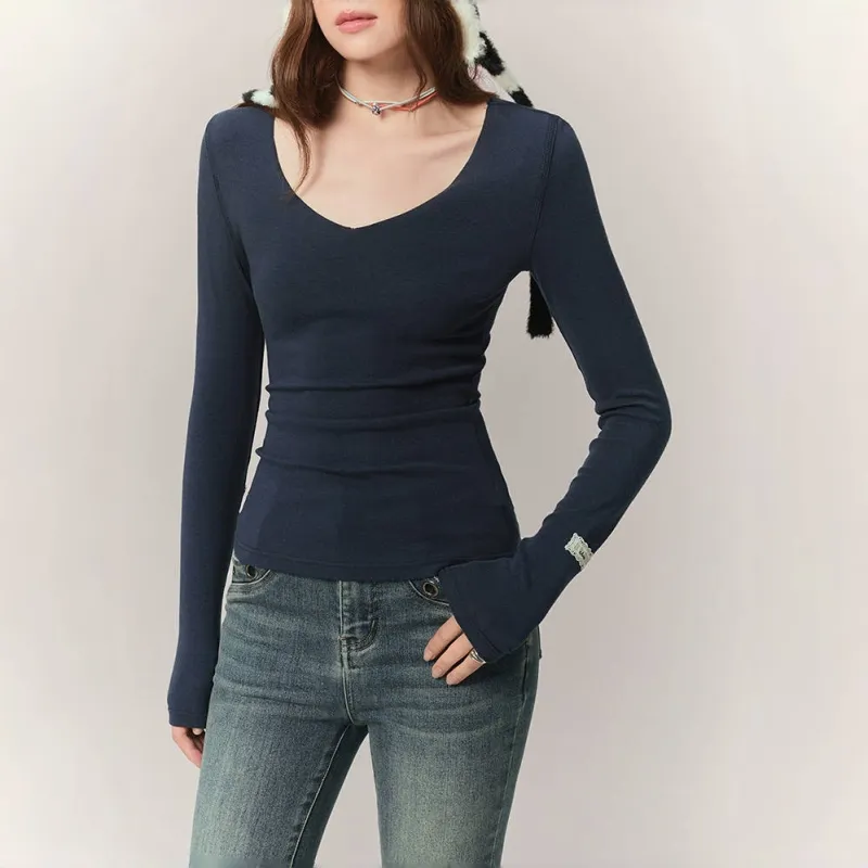 CHUU T-Shirts Women's Navy Blue-2