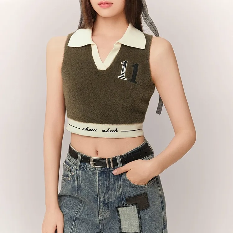 CHUU Tank Tops Women's Mustard Green-2