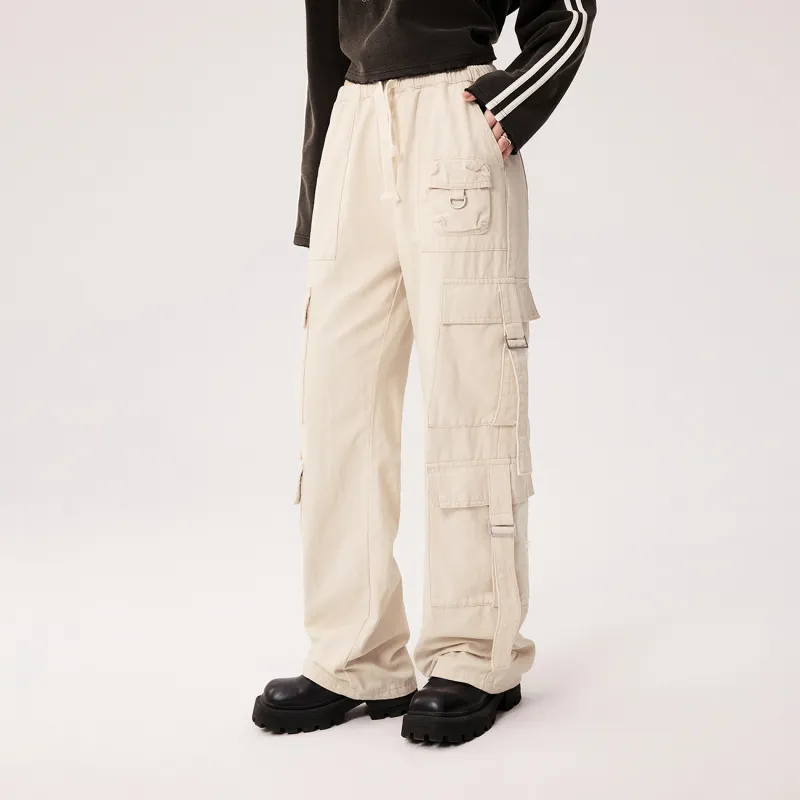 CHUU Casual Pants Women's White Apricot-2