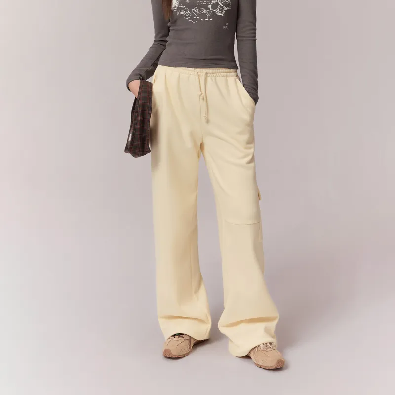 CHUU Casual Pants Women's White Apricot-2