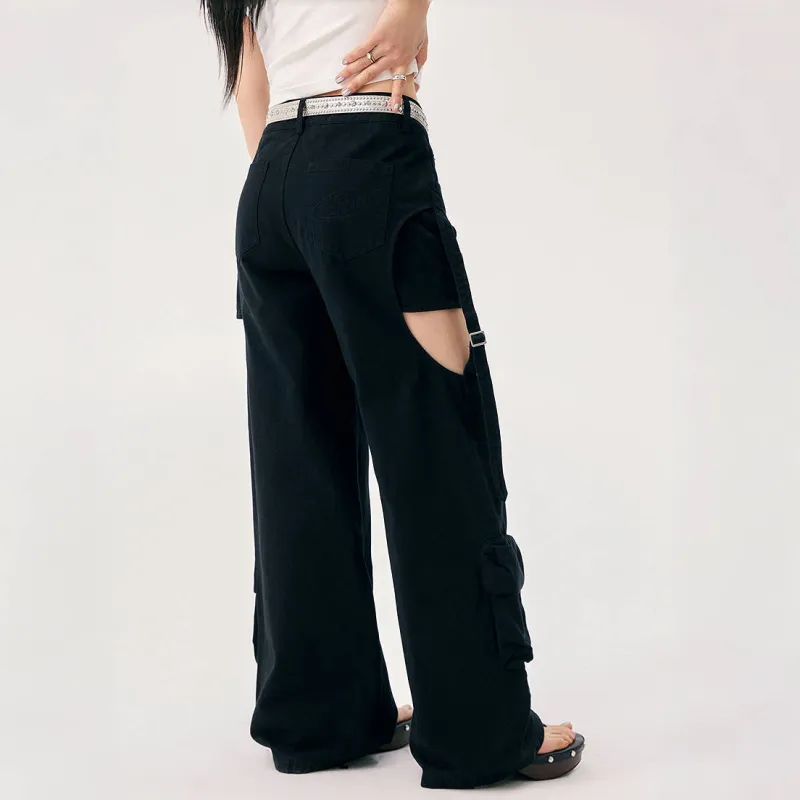 CHUU Casual Pants Women's Black-3