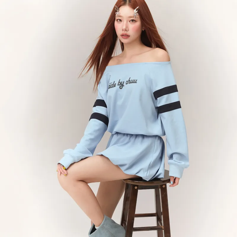CHUU Long Sleeved Dress Women's Baby Blue-1