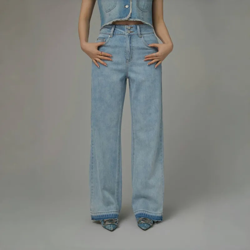 CHUU Jeans Women's Light Denim Blue-3
